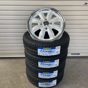 ララパームCUP2◆グッドイヤーLS2000◆165/55R14◆エブリィアクティハイゼットワゴンRラパンゼストパレット　パールホワイト