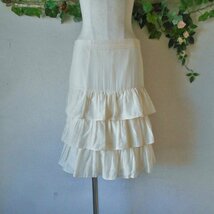 ブルーデブレス BLUE DE BRESSE 絹 シルク 混 春 夏 段々 の 可愛い スカート 38_画像1