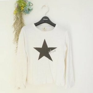  Escape SKAPEsi*shu* non Kids 130. long sleeve T shirt Star print white series white tops 