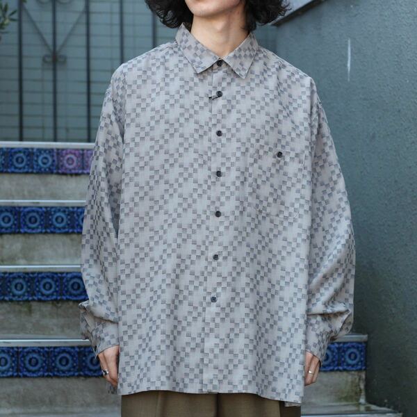 USA VINTAGE AXIST PATTERNED ALL OVER DESIGN OVER SHIRT/アメリカ古着総柄デザインオーバーシャツ