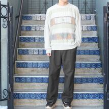 EU VINTAGE CAPRICCIO PATTERNED DESIGN KNIT/ヨーロッパ古着柄デザインニット_画像2