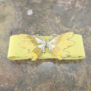 USA VINTAGE BUTTERFLY BUCKLE DESIGN BELT/アメリカ古着蝶々バックルデザインベルトの画像1
