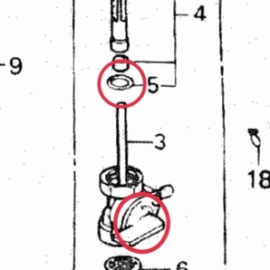 HONDA MTX50R/MTX80R/NS50F/XL125S/XL185S/AD06/HD08 純正品 パッキン フューエルコック 画像付き詳細作業手順オーバーホール純正品Oリングの画像5