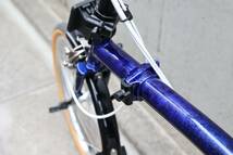 世界に一台だけ【侍ブルーBROMPTON】　カドワキ粉体塗装　フルカスタム64万超え　SAMURAI BLUE　S6L　サッカー日本代表_画像9