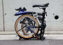 世界に一台だけ【侍ブルーBROMPTON】　カドワキ粉体塗装　フルカスタム64万超え　SAMURAI BLUE　S6L　サッカー日本代表_画像7