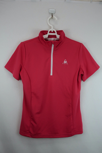 le coq sportif(ルコックスポルティフ) ハーフジップシャツ ピンク レディース M ゴルフウェア 2210-0137 中古