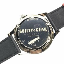 ほぼ未使用 SEIKO セイコー 腕時計 SZQV015 GUILTY GEAR ソル=バッドガイモデル クオーツ 黒文字盤 ソル ステンレス 管理RY23000190_画像4