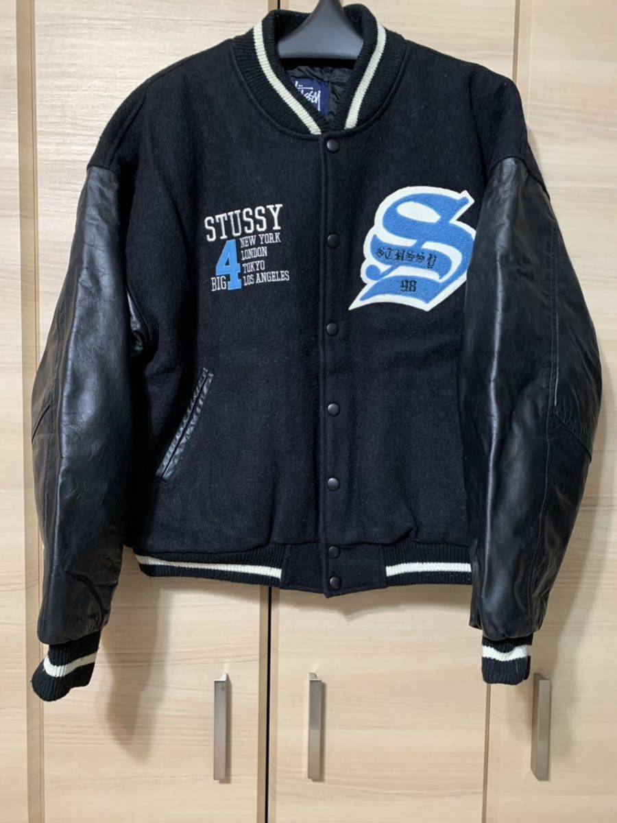 早い者勝ち 極美品 希少 90s!! OLD STUSSY BIG4 スタジャン スタジャン