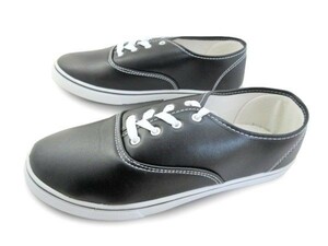 1 jpy ~AL757 new goods AAA low cut / race up sneakers 24. black × white *