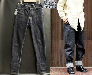 美品 定価61,600円 TENDER Co. テンダー 130-TAPERED-UNBORN-DENIM ノンウォッシュ テーパード デニム ジーンズ size 2 イギリス製