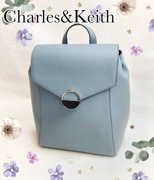 Charles&Keith チャールズアンドキース リュック バックパック 青 リュックサック レディースバッグ