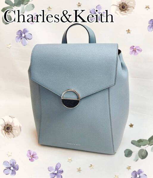 Charles&Keith チャールズアンドキース　リュック　バックパック　青　リュックサック レディースバッグ