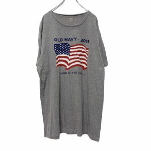 OLD NAVY 半袖 プリントTシャツ XXLサイズ ビッグサイズ オールドネイビー 灰色 グレー 古着卸 アメリカ仕入れ a406-5340