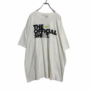 NIKE 半袖 プリント Tシャツ XXL ホワイト ナイキ スポーツ ビッグサイズ ロゴ 古着卸 アメリカ仕入れ a407-6046