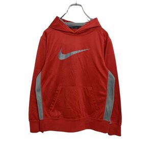 NIKE パーカー キッズ L レッド グレー ナイキ スポーツ ロゴ THERMA FIT 古着卸 アメリカ仕入れ a408-5563