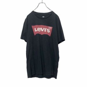 Levi's プリントTシャツ Lサイズ リーバイス ロゴ レットタブ 黒 ブラック 古着卸 アメリカ仕入れ a407-6003