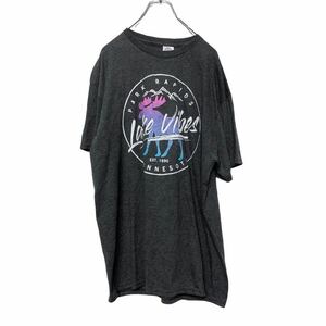 DELTA プリントTシャツ Lサイズ 灰色 グレー 古着卸 アメリカ仕入れ a407-5994