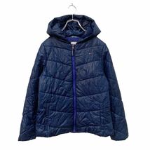 TOMMY HILFIGER ジップアップ 中綿 ジャケット キッズ L 12/14 ネイビー トミーヒルフィガー 古着卸 アメリカ仕入れ a501-5367_画像1