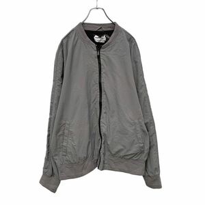 TOPMAN ジップアップ ナイロン ジャケット XXL グレー 無地 ビッグサイズ 古着卸 アメリカ仕入れ a410-5626