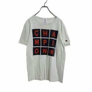 Champion 半袖 プリント Tシャツ M ライトブルー チャンピオン スポーツ ストリート ロゴ 古着卸 アメリカ仕入れ a407-6100