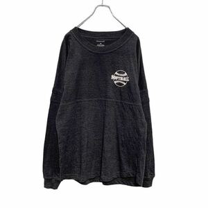 boxercraft 長袖 プリント Tシャツ M グレー ソフトボール ロンT 古着卸 アメリカ仕入 a502-5632