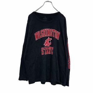 Fanatics с длинным рукавом футболка для печати молодежь размер XL 160-170 логотип Black Red College Ron T старомодный американский покупка A502-5684