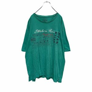 LOSAN 半袖 プリント Tシャツ 4XL グリーン ビッグサイズ 古着卸 アメリカ仕入れ a407-5030