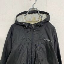 EDDIE BAUER マウンテンパーカー M ブラック ブルー エディーバウアー アウトドア ナイロンジャケット 古着卸 アメリカ仕入れ a409-5497_画像2