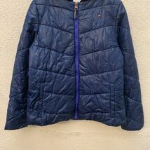 TOMMY HILFIGER ジップアップ 中綿 ジャケット キッズ L 12/14 ネイビー トミーヒルフィガー 古着卸 アメリカ仕入れ a501-5367_画像3