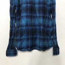 KOTO ネルシャツ Sサイズ チェック 青 ブルー 古着卸 アメリカ仕入れ a405-5827_画像6