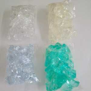 アクリルアイス　ロック　透明　アイボリー　薄い青　グリーン　4色　ディスプレイ　長期保管品