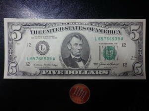 USA / アメリカ United States 1985年 5Dollars 美品