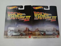 ホットウィール　Hot Wheels　Back to the Future Time Machine 1955　バックトゥザフューチャー　タイムマシーン　2台セット_画像1