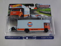 ホットウィール　Hot Wheels　PORSCHE 917 LH/FLEET FLYER　Gulf　＃41　ポルシェ　ガルフ　2台セット　TEAM TRANSPORT_画像1