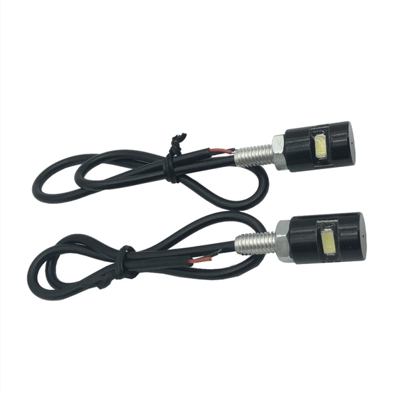 オートバイ バイク LEDナンバー灯 2個セット(ブラック) ホンダジャイロ ジャイロキャノピー ジャイロX ジャイロUP ナンバーライト