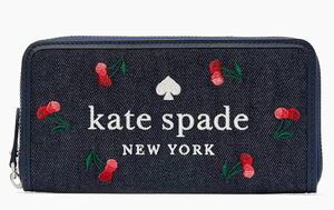 完売!!　日本未発売 Kate Spade Ella Large Cherry Continental Wallet 長財布 型番：K6151　本物をお届け！