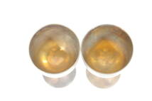昭和期 ビンテージ 銀盃 銀杯 二杯 直径4.5cm 高さ8.5cm 経年の物にしか出ない味わいの銀杯です。 HTF502_画像8