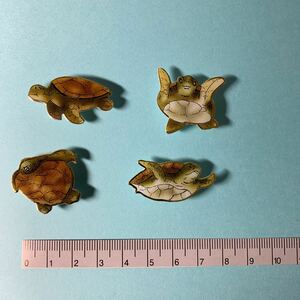 亀のマグネット4個セット　ウミガメ　海亀　かめ　磁石　