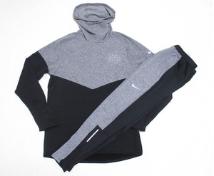 NIKE Ran division long sleeve shirt pants setup black ash L Nike running top and bottom set sweat DV8111-010 DM4631-010