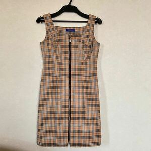 バーバリー ブルーレーベル BURBERRY BLUE LABEL ノースリーブ ワンピース サイズ38 チェック キャミワンピース