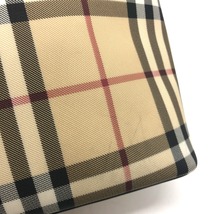 BURBERRY バーバリー チェック トートバッグ PVC/レザー ベージュ レディース【中古】_画像7