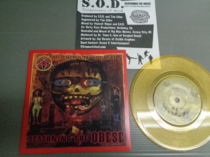 S.O.D. STORMTROOPERS OF DEATH/SEASONING THE OBESE/YELLOW MACHINEGUN/MY EYES UNDER THE SANDS★シングル　クリアイエロービニール