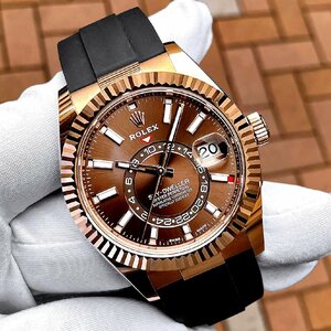 [ domestic regular / new goods unused / attached equipping ]ROLEX Rolex Sky du error chocolate 326235 ever rose Gold chocolate 2021 year new guarantee 