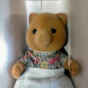 当時物 初期 シルバニアファミリー キツネのお母さん 新品 きつね キツネ お母さん EPOCH Vintage Sylvanian Families Fox mother mom mum