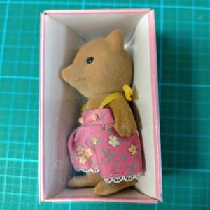 当時物 初期 シルバニアファミリー キツネの女の子 新品 きつね キツネ 女の子 EPOCH Vintage Sylvanian Families Fox Girl Figure