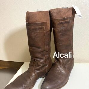 Alcali 牛革 ロングブーツ　24.0 