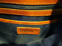 【Timberland本革とキャンバス地のリュックサック】ティンバーランドショルダー鞄バッグセカンドバッグ旅行ポーチ肩掛け紐ヴィンテージ古着_画像9