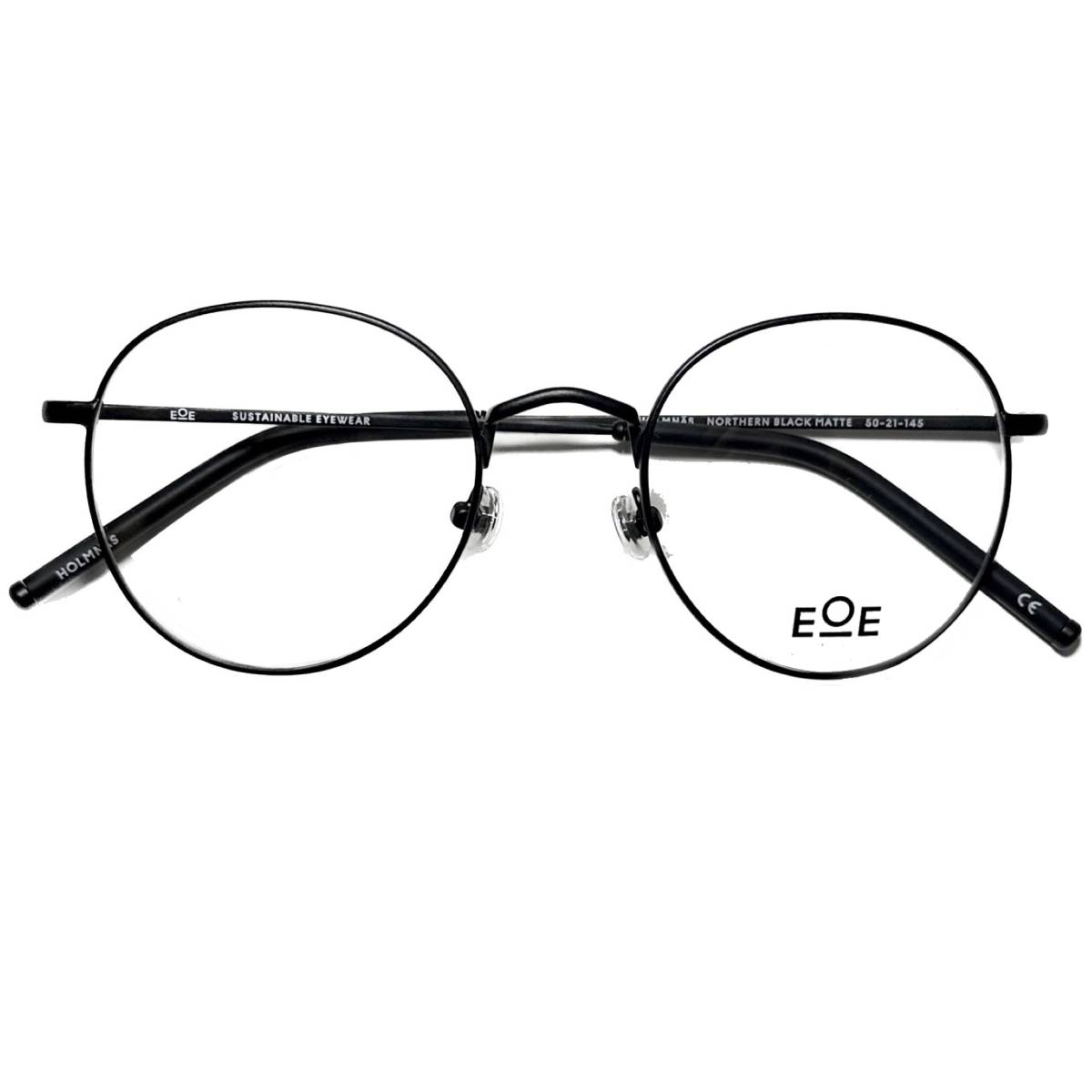 スウェーデン EOE 定価46 200円 新品 メガネ シルバー 濃緑 純正ケース
