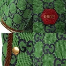 【グッチ】Gucci　MUSIC IS MINE GGキルティングジャケット 676488 グリーン×ブラウン 【中古】【正規品保証】174260_画像8