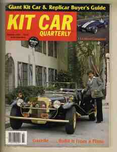 【c9806】1983年 KIT CAR QUARTERLY／キットカー・コブラ13台を比較、ガゼール(ピント)、センチュリオン、サクソン、...